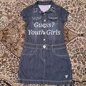 Girls Youth Guess Denim Dress